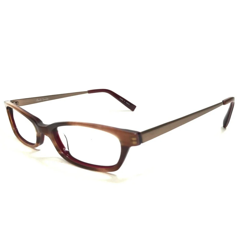 Paul Smith Eyeglasses Frames PS-268 SYGA Brown Horn Gold Cat Eye 47-16-140
